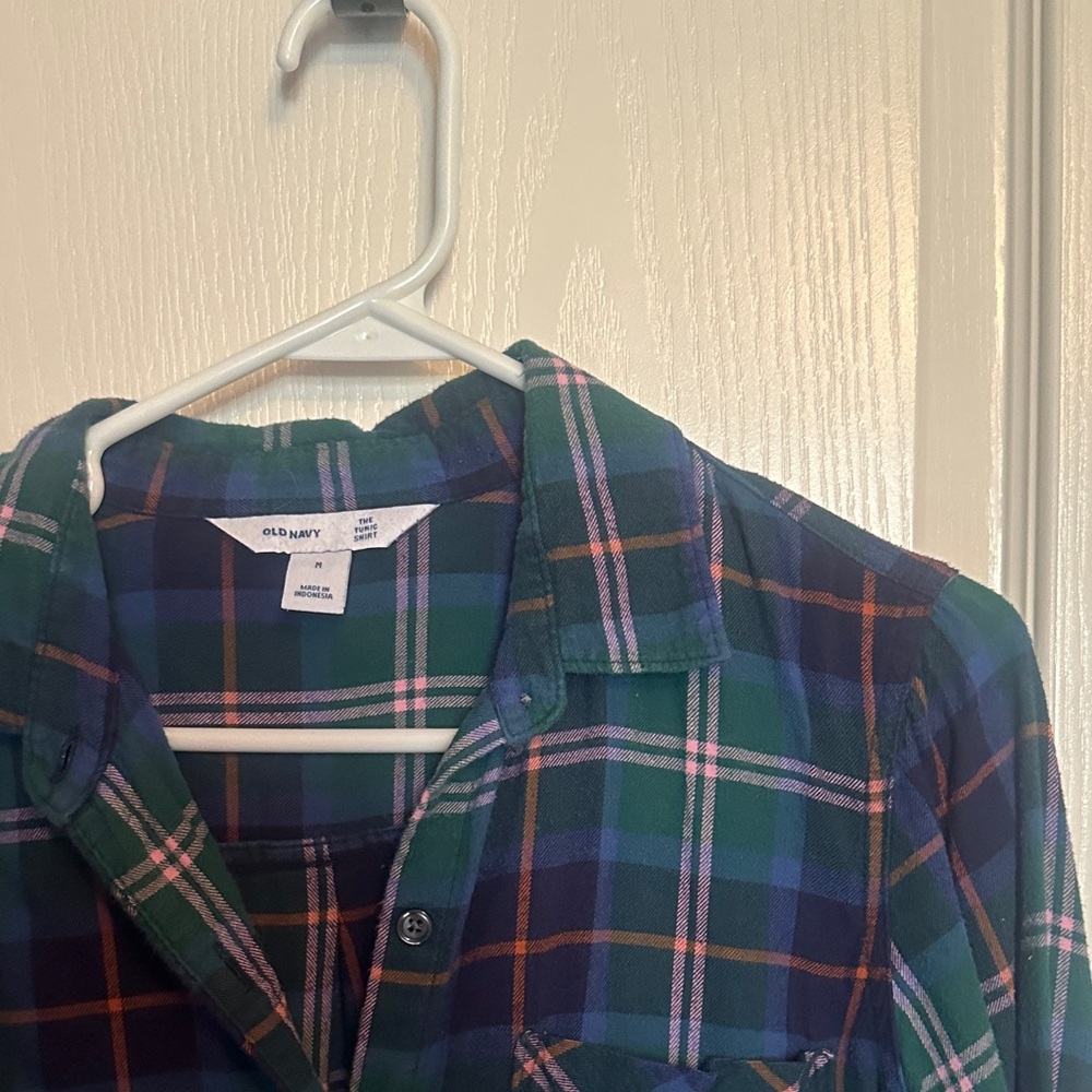 Old Navy Multicolor Plaid Button-Up